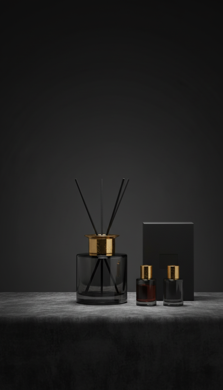 Home Diffuser Smoked Glass Metallic